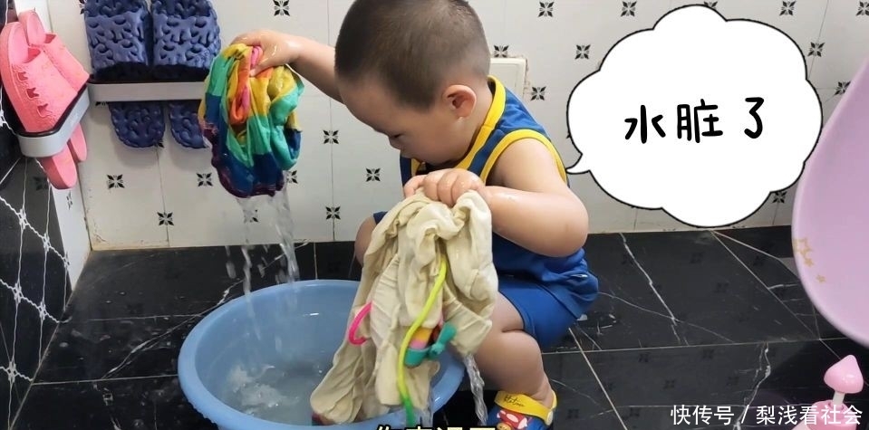 平底锅|2岁半的宝宝干家务