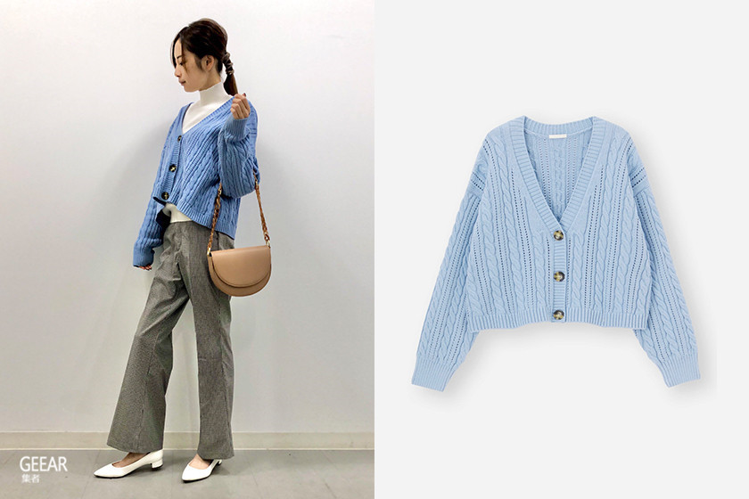 日本女生秋冬就靠这件针织外套显腿长!