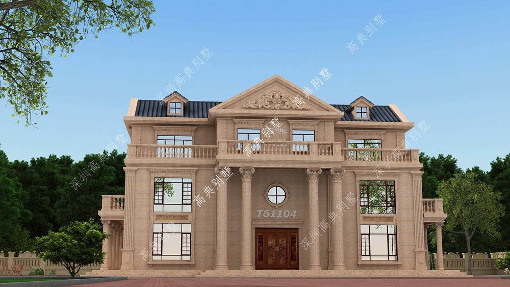 农村|这款欧式农村别墅,外观线条方正简单,易于建造。