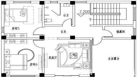 露台|推荐5款三层别墅设计图纸，最适合农村建的房子