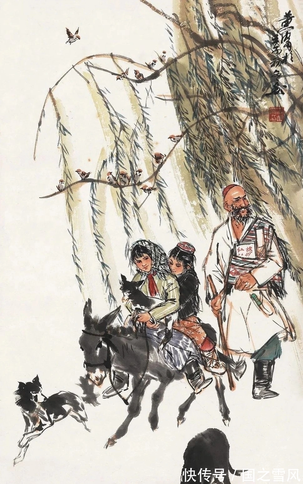 国画史!中国画驴第一人,三笔二笔就把驴儿活灵活现的画在纸上了