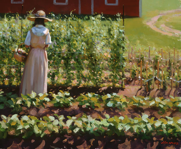 美国@美国画家Jeffrey T. Larson：田园诗般的生活人物油画