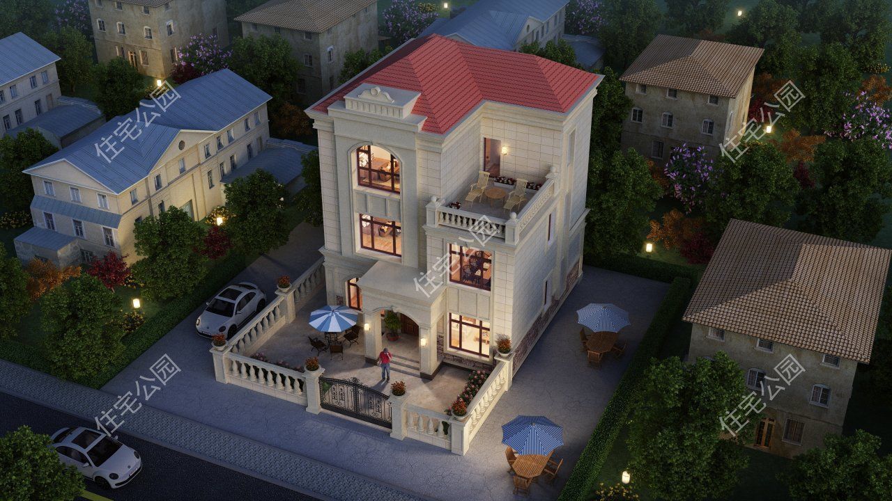 修建|精选10套三层户型图纸，占地面积均不足百平，尤其适合新农村修建