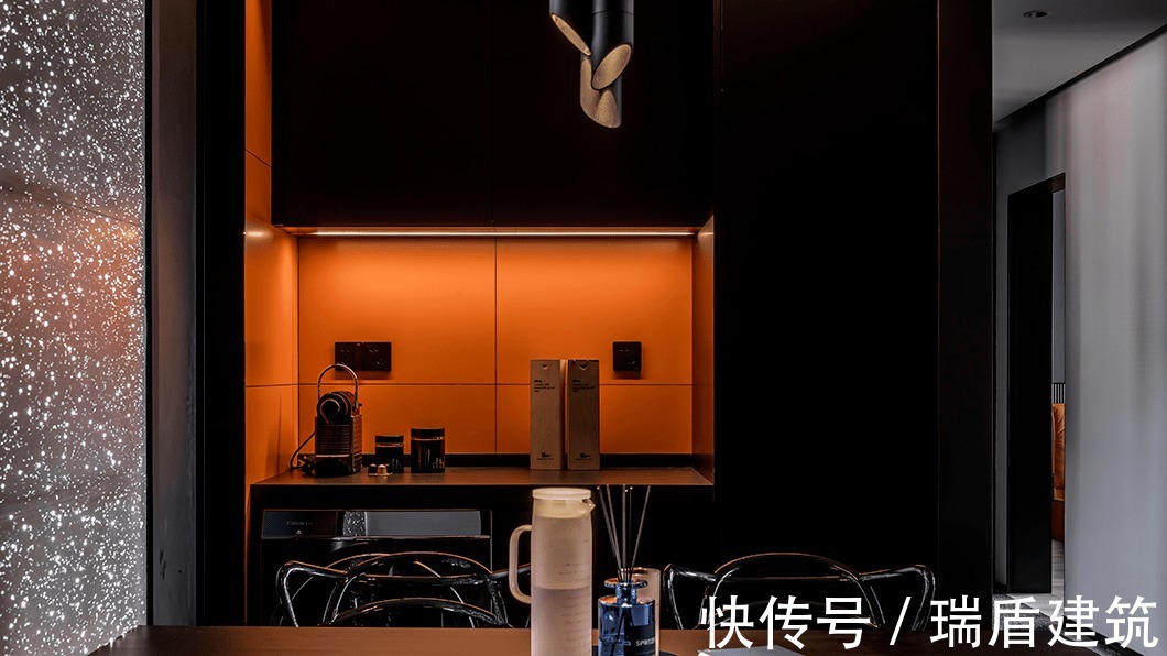 水泥板|120㎡简约高级黑,这样设计超有范!