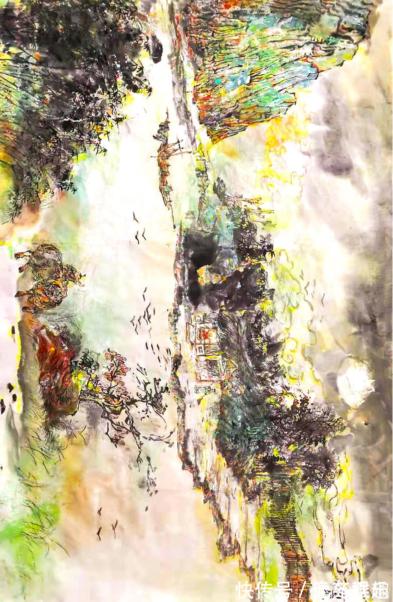 画家$「画作欣赏」一帘烟柳一路风景,画家余国城作品欣赏