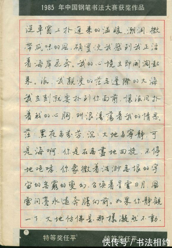 硬笔@一文打尽!首届全国钢笔书法特等奖获奖作品曝光,可做字帖临摹