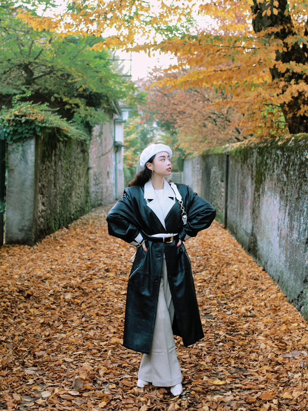 大衣|你离时髦精只差一件“皮大衣”,打扮潇洒舒适不扮嫩,适合普通人