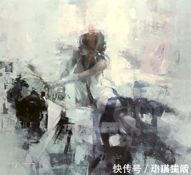 油画#艺术家杰里米·曼恩的油画,颜色既生动又大气!