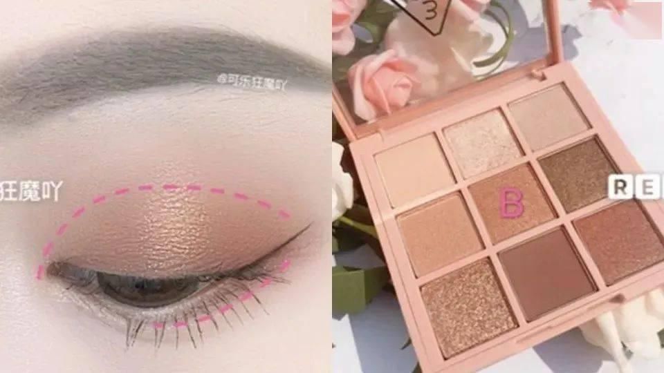 混血感|绝美渐层眼妆,实用九宫格眼影盘画眼影技巧公开!