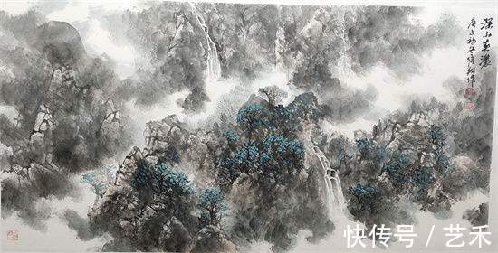 山水画#潋华清辉 墨色成画——著名山水画家徐祥作品赏析