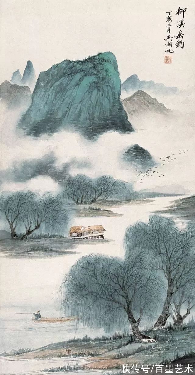 郑午昌@春风拂柳,春意浓!大师笔下的春柳太美了