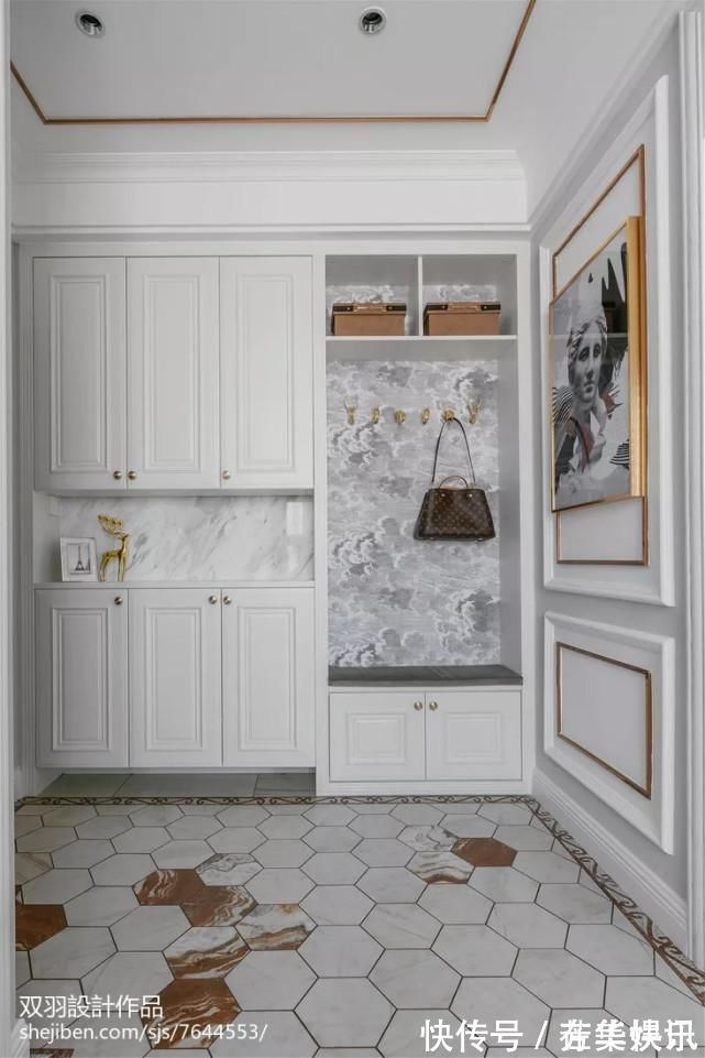 净色|玄关是家的门面，原来地砖也可以铺得这么美~