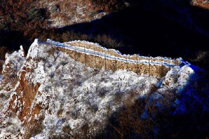 长城|河北秦皇岛：雪后长城 绵延向远