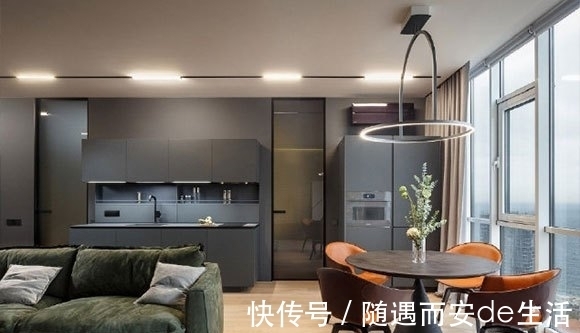 品位|68㎡单身公寓装修特别时尚，客厅装衣帽间，气质优雅的小窝！