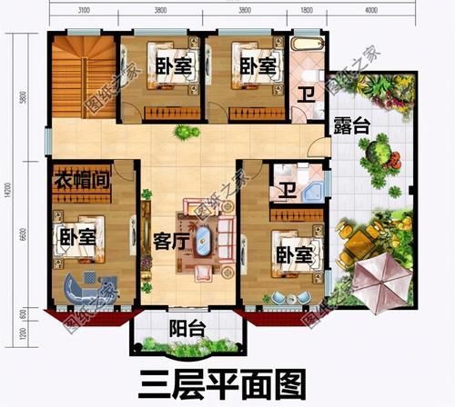 占地|带车库三层楼房设计图，看过最好的布局，城里亲戚看红了眼