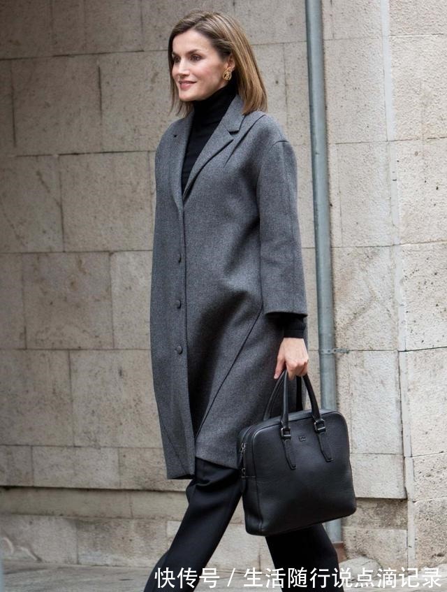 穿搭 降温怎么穿搭西班牙王后抗冻有一套,时尚并不意味着一定露腿!