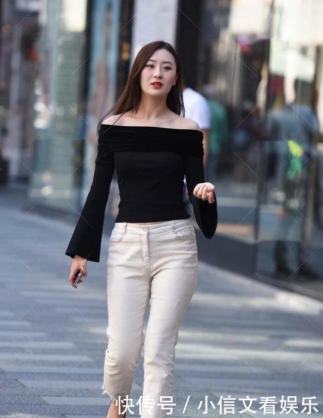 气质|清爽美女,穿一件黑色小上衣,散发迷人气质