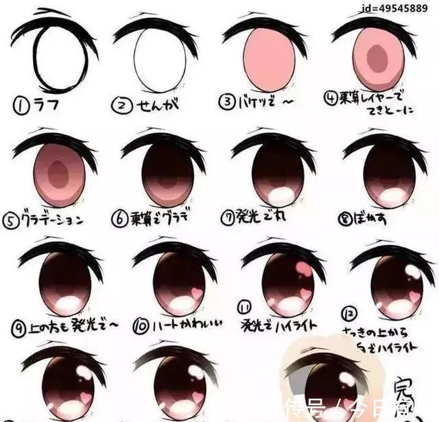 美少|【今日有学●插画】超详解!动漫美少女眼睛的画法,逐步拆解有手就会