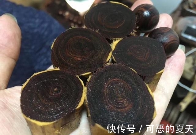 老家@老伯从老家带回半截木棍,一刀切开之后,惊喜不已