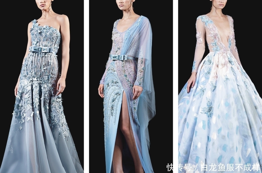 BasilSoda|黎巴嫩BasilSoda高定礼服神秘紫罗兰的梦,古典华丽刺绣花卉