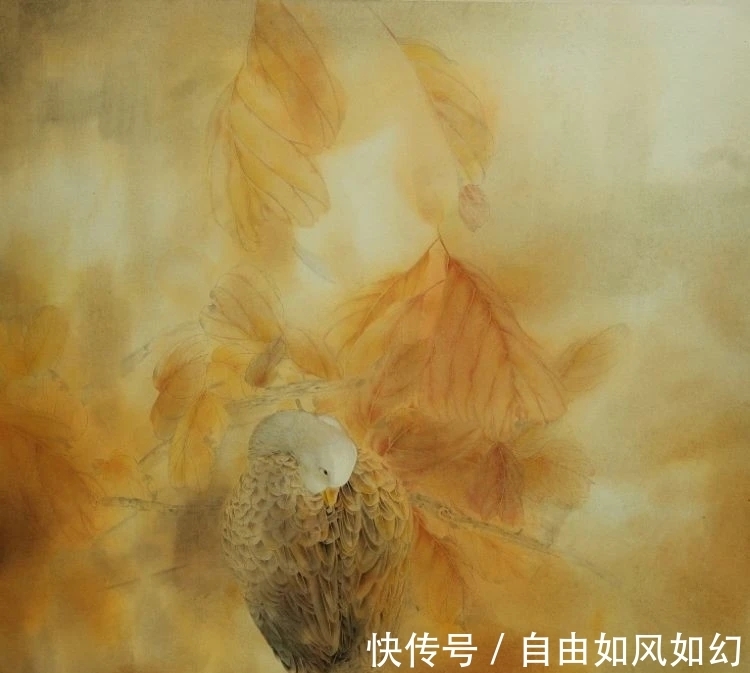 中国画#一种近似于油画的效果,却有着中国画的诗意韵律|王旭花鸟画