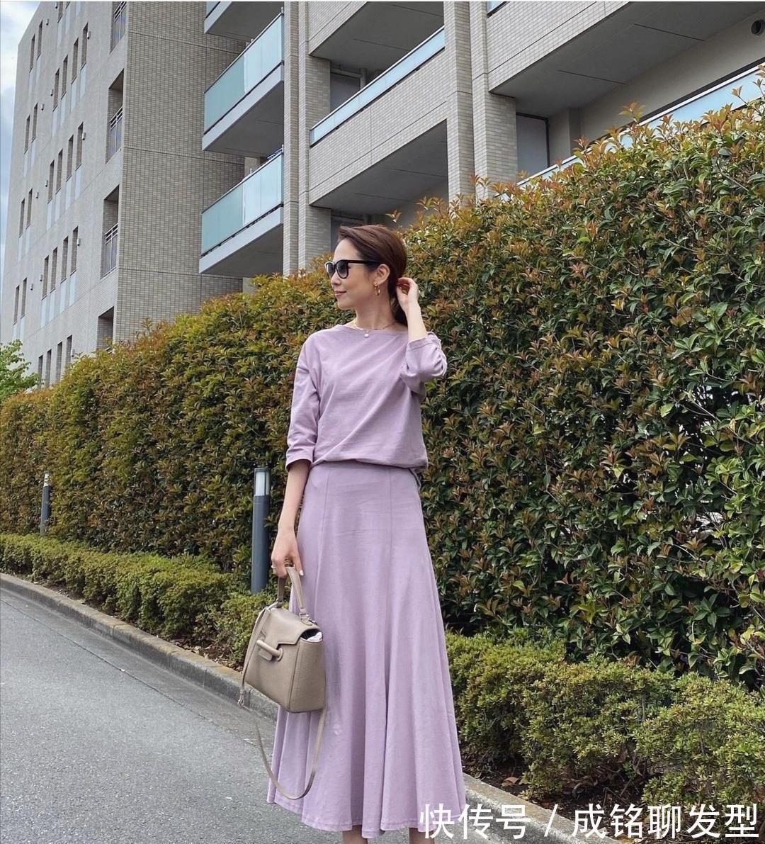 半身裙|这才是四十多岁女性的穿衣典范,简约大气又舒适,时髦减龄又有范