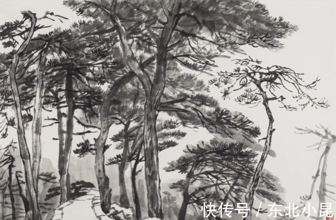 黄山#画山画水,山水画家王学辉黄山最新写生