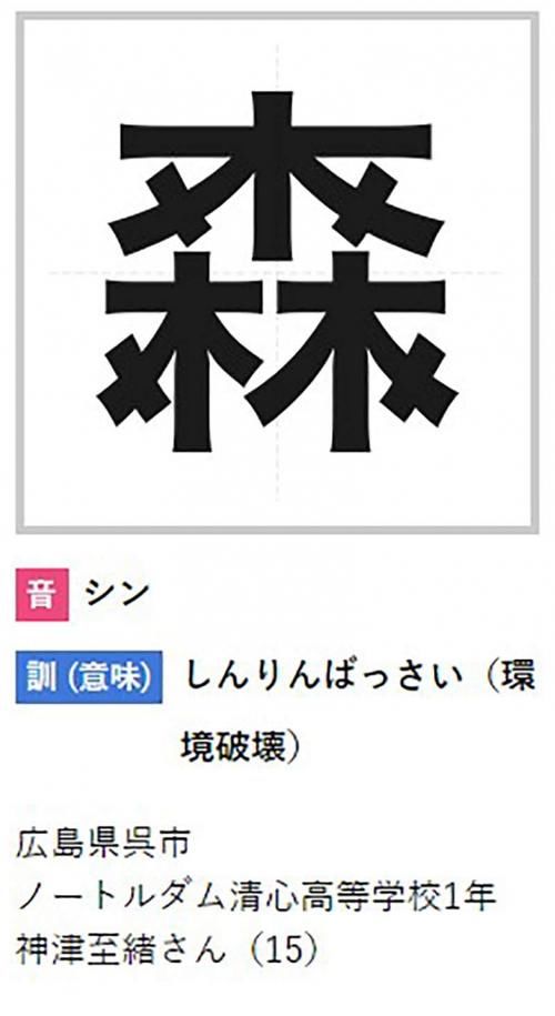 日本“创作汉字比赛”结果发表 网友：突然不识字