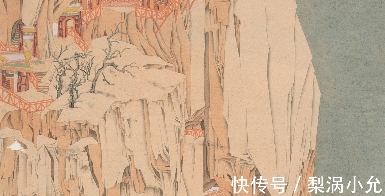 山峦叠嶂#研究生获工笔画大奖，超现实画风，既细腻又典雅