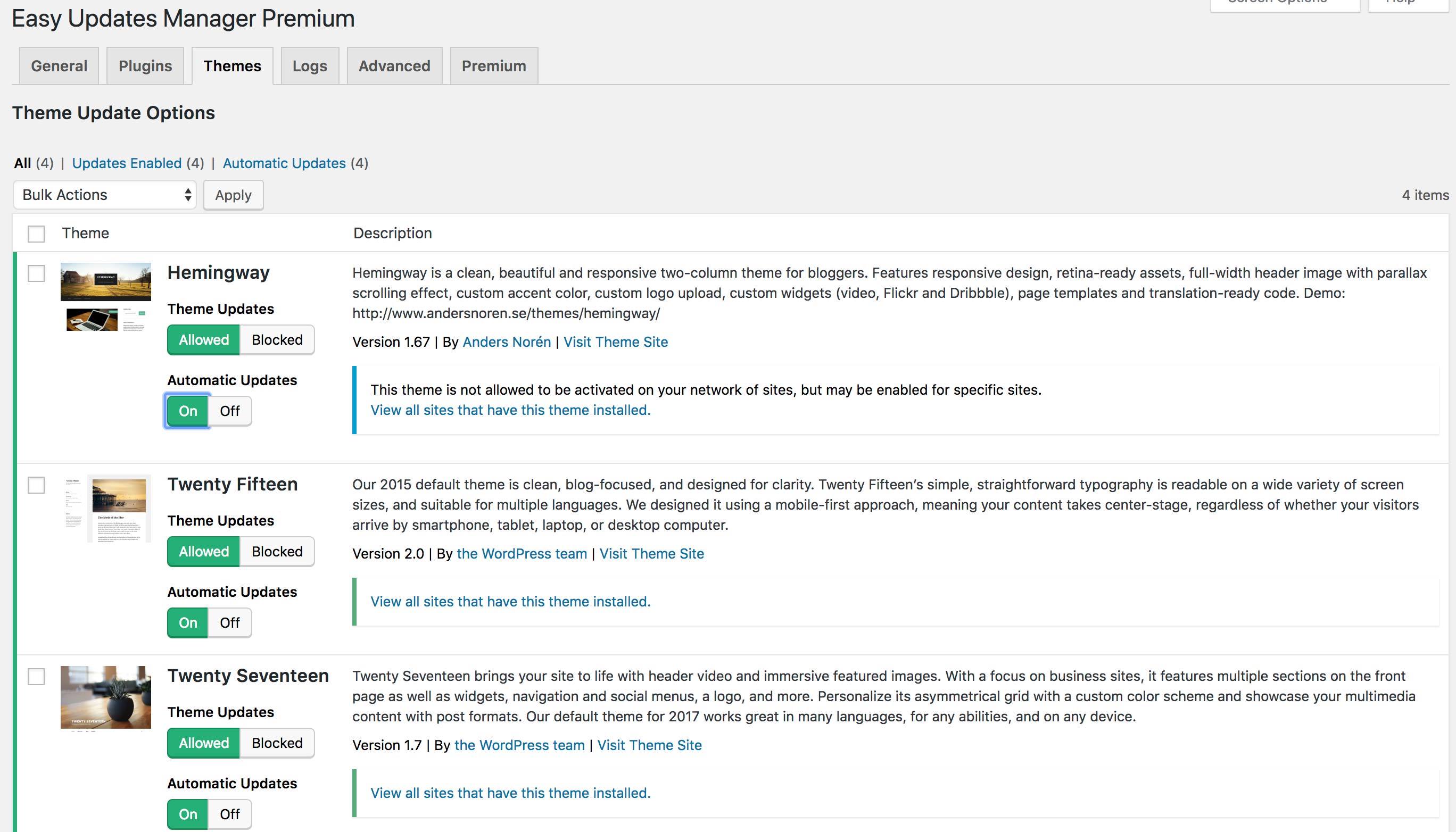 Easy Updates Manager Premium v9.0.10 WordPress更新全局管理插件 高级版