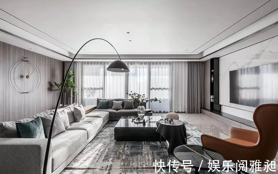 现代|262㎡现代简约大平层,简洁纯粹的空间,生活从容自然