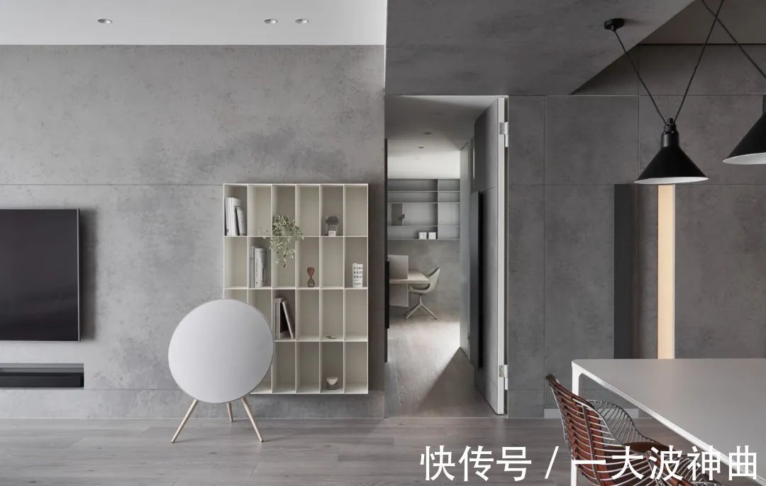 卧室|100㎡简约工业风,低调安静的水泥灰,装出别样高级的美