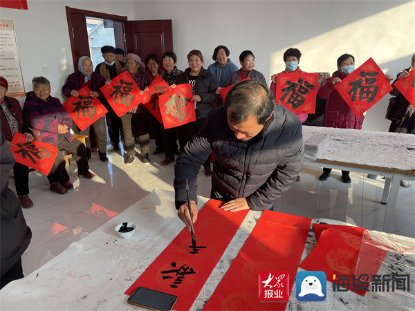 书法家们#滨州市、阳信县“百县千村”书法惠民活动走进洋湖乡