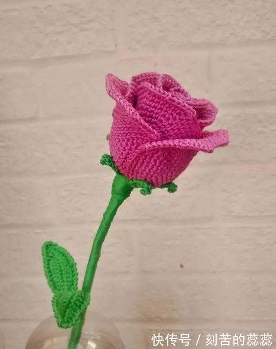 钩针玫瑰花,这么漂亮的花,都是一针一线钩出来的!附图解教程