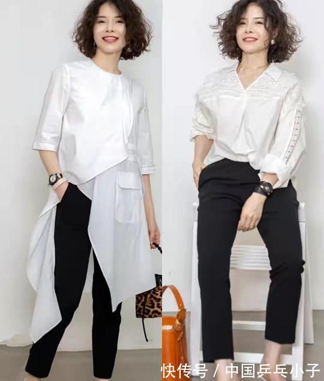 衬衫搭配 优雅与年龄无关,学这位博主的衬衫搭配技巧,50岁依旧是个姐姐