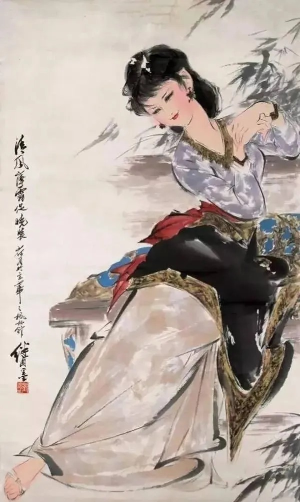 中国画#刘继卣的中国画美女，简直美爆了！