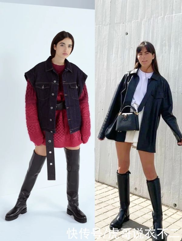 早春就要穿骑士靴，这三种“秀腿”搭法时髦精都爱，太飒爽性感了