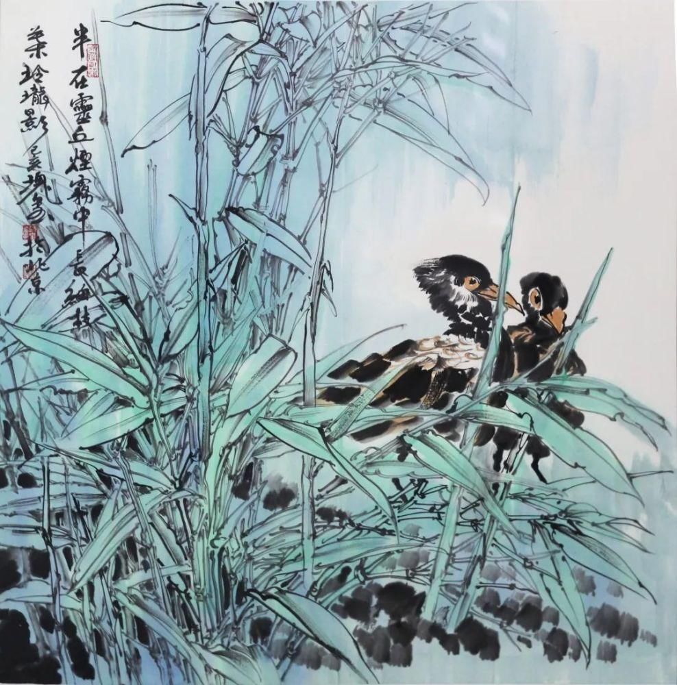  郑瑰|飞鸟幽花·墨劲林深——郑瑰玺大景花鸟画精品展暨签约仪式