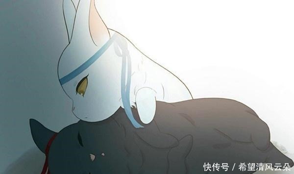 亲爱的@魔道祖师汪叽见羡羡抱兔子吃醋,羡羡一个动作安抚了生气汪叽