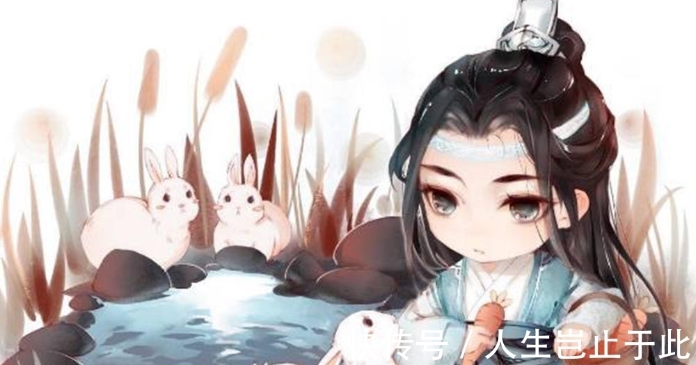 兔子#《魔道祖师》蓝忘机的一天，吃饭喂兔子讲课，还要哄羡羡起床！