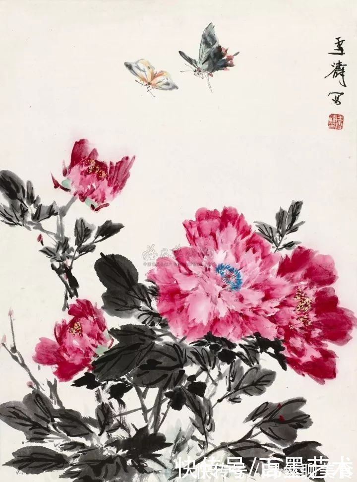 小写意@唯有牡丹真国色!小写意牡丹画150幅,美醉了