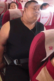 |搞笑GIF:大哥你能在车上睡出这个境界,也算是高高手了