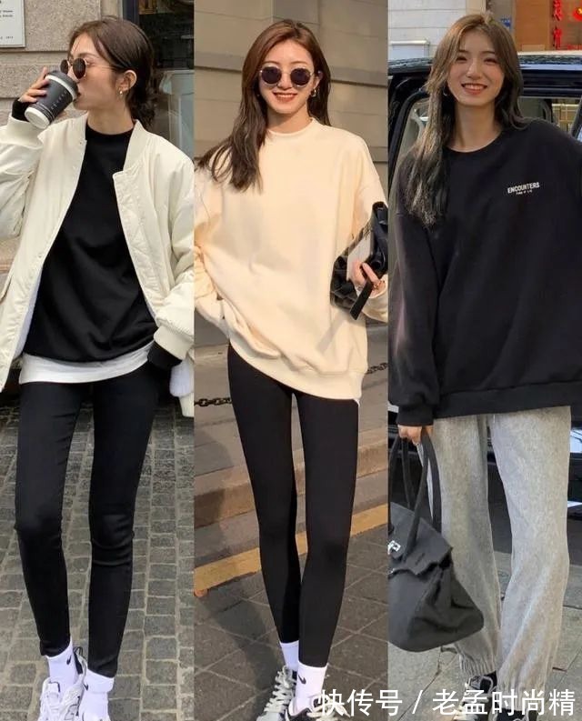 毛衣|秋天的灵魂装:小姐姐用卫衣和皮夹克,诠释什么是时尚的潮流风!