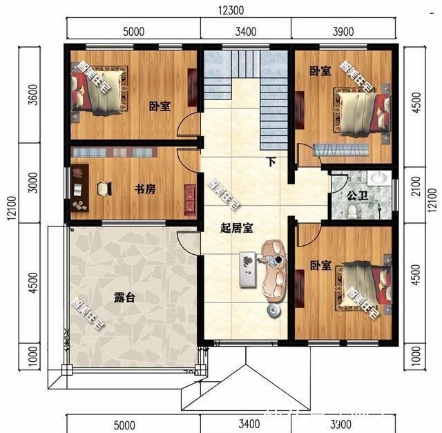 别墅|南北通透设计的两栋欧式别墅，第一栋客厅挑空，外观漂亮布局实用