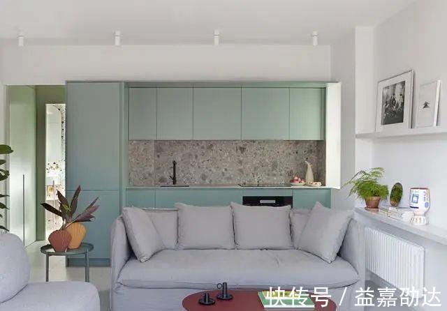 小公寓|60㎡小公寓，餐厅放墙角，水磨石现浇卫生间，太有才了！