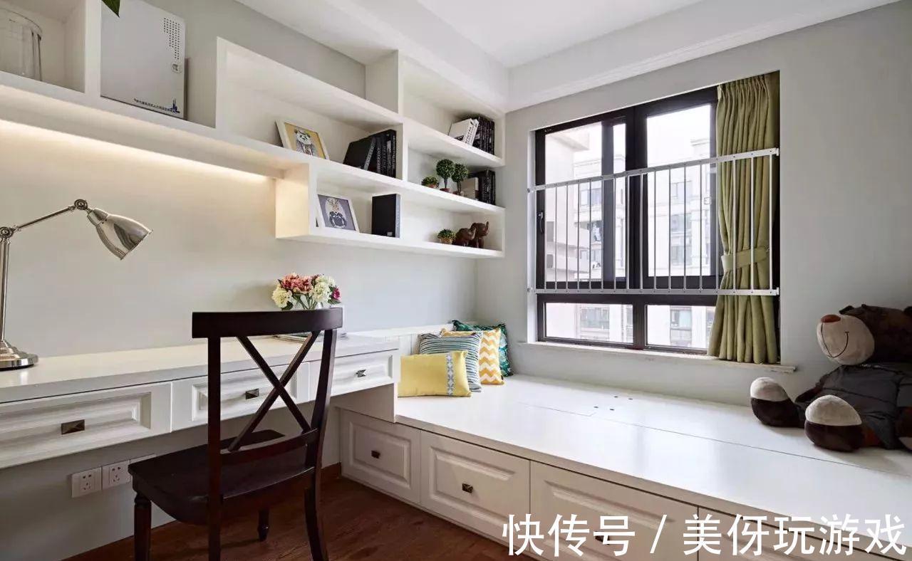 台面|小户型:小卧室一定要装个书桌柜,不占空间还可以当书房用!