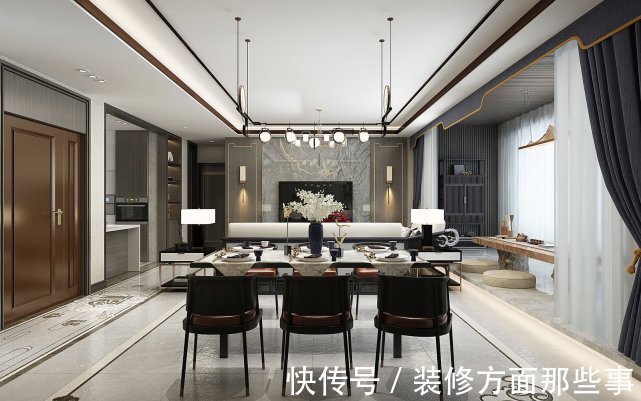 中式|180平现代中式四居室,既有中式的稳重,又有简约风的时尚自由