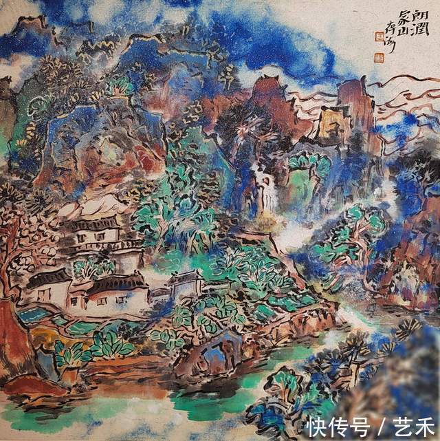 美术家协会&画家王存海《青紫重彩山水》获国家版权局著作权