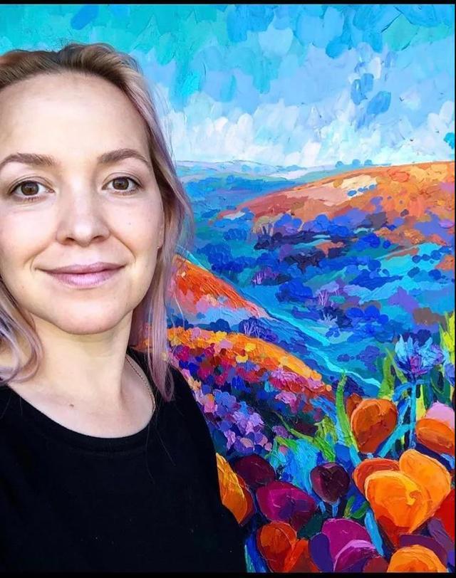 艺术@美女画家AnastasiaTrusova独特的艺术大胆厚重颜料给你不同的感受