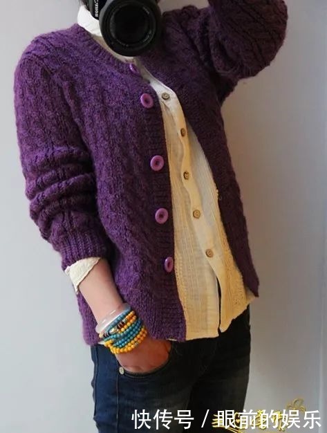  适合|适合各个年龄段穿的一款开衫外套的织法